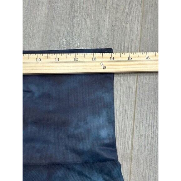 Spanx Womens Seamless Cropped Leggings Mid Rise Tie Dye Yoga Navy Blue Size 1X - Picture 6 of 7